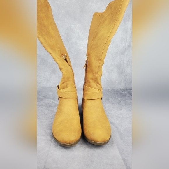 Dr. Scholl's Shoes Womens Rate Tan Faux Leather Knee-High Boots Shoes Size 7M - Picture 3 of 12